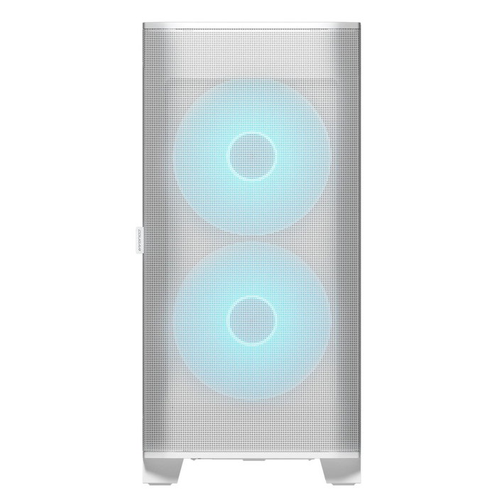 Cougar CGR-5YA6W-RGB Caja Midi Tower Blanco Airface para Gaming con ARGB, Ventana Lateral de Cristal Templado, 2 Ventiladores 180mm, 7 Ranuras, ATX/EATX/microATX/Mini-ITX