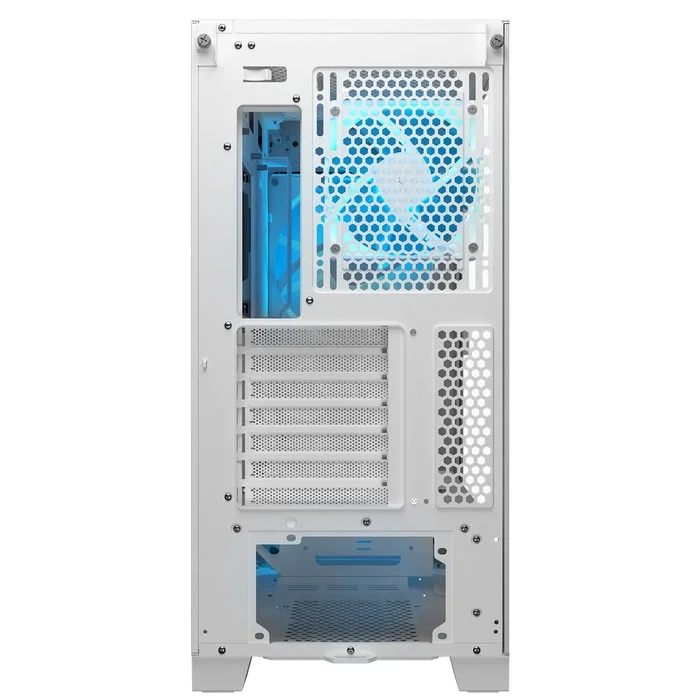 Cougar CGR-5YA6W-RGB Caja Midi Tower Blanco Airface para Gaming con ARGB, Ventana Lateral de Cristal Templado, 2 Ventiladores 180mm, 7 Ranuras, ATX/EATX/microATX/Mini-ITX