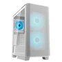 Cougar CGR-5YA6W-RGB Caja Midi Tower Blanco Airface para Gaming con ARGB, Ventana Lateral de Cristal Templado, 2 Ventiladores 180mm, 7 Ranuras, ATX/EATX/microATX/Mini-ITX