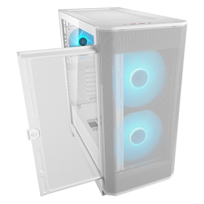 Cougar Airface FLO Midi-Tower ATX, Blanco, Ventilador ARGB Frontal Cougar Airface FLO Midi-Tower ATX, Blanco, Ventilador ARGB Frontal