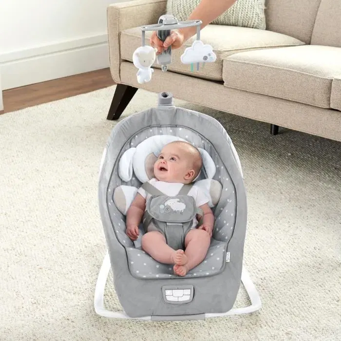 Ingenuity Hamaca Giratoria Automática Cuddle Lamb Asiento Mecedor para Bebé con 3 Posiciones, 12 Melodías y Vibraciones Ingenuity Hamaca Giratoria Automática Cuddle Lamb Asiento Mecedor para Bebé con 3 Posiciones, 12 Melodías y Vibraciones