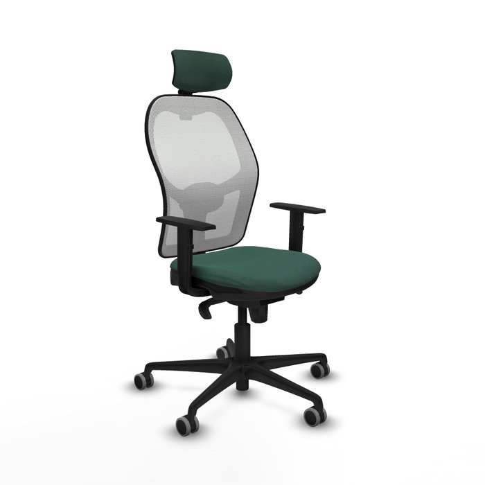 PIQUERAS Y CRESPO Silla de oficina Jorquera Verde Botella y Blanco PIQUERAS Y CRESPO Silla de oficina Jorquera Verde Botella y Blanco