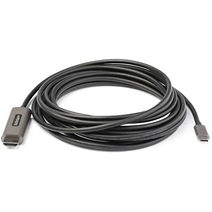 StarTech.com CDP2HDMM5MH Cable Adaptador USB-C a HDMI 2.0b 5m - 4K Ultra HD 60Hz HDR10 - DisplayPort 1.4 Alt Mode - HBR3 - Plug & Play StarTech.com CDP2HDMM5MH Cable Adaptador USB-C a HDMI 2.0b 5m - 4K Ultra HD 60Hz HDR10 - DisplayPort 1.4 Alt Mode - HBR3 - Plug & Play