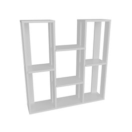 Hanah Home Estantería Multiusos Nevada - White, Estantes Organizativos, Tablero Melamina 18mm, Blanco, Ancho 89.6cm