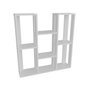 Hanah Home Estantería Multiusos Nevada - White, Estantes Organizativos, Tablero Melamina 18mm, Blanco, Ancho 89.6cm