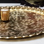 Home Deco Factory Bandeja Mirage Metal Dorado Decorativa Diámetro 47.5 cm