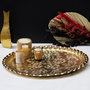 Home Deco Factory Bandeja Mirage Metal Dorado Decorativa Diámetro 47.5 cm