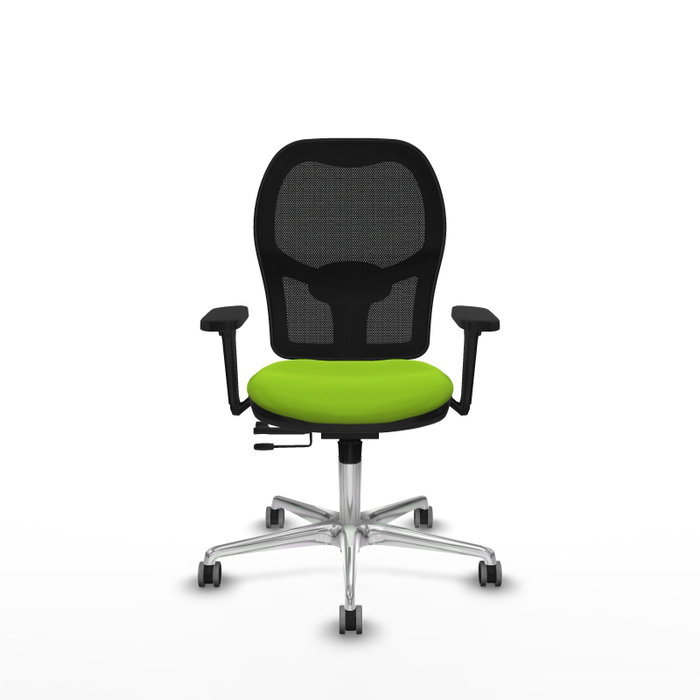 PIQUERAS Y CRESPO Silla de oficina Jorquera con mecanismo Sincro/Traslack, Pistacho y Negro