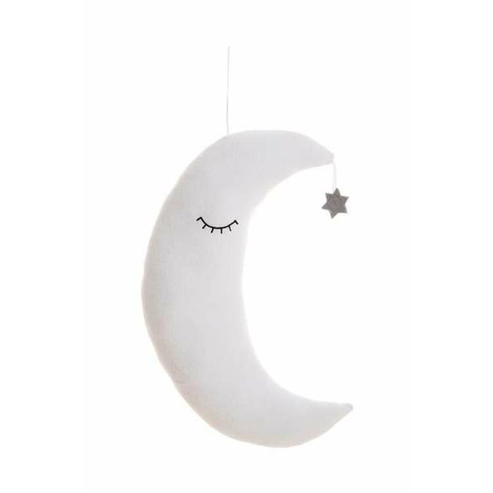 Creaciones Llopis Cojín Luna Colgante Polar Blanco 38 x 30 cm