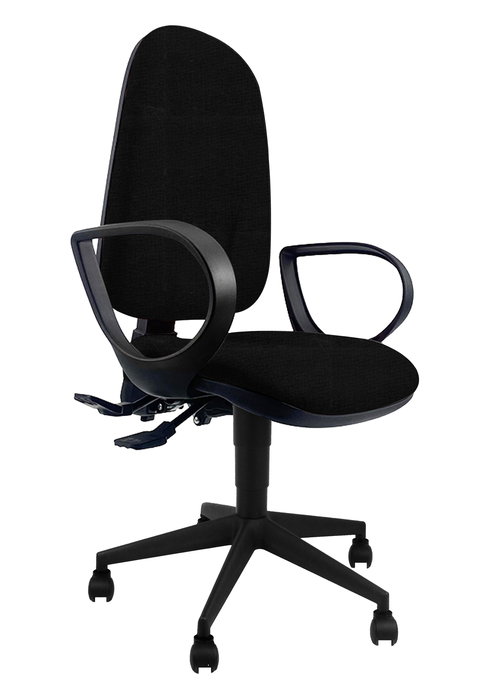 Unisit Silla Administrativa CP Team Negra con Reposabrazos Fijos y Mecanismo Sincronizado Unisit Silla Administrativa CP Team Negra con Reposabrazos Fijos y Mecanismo Sincronizado