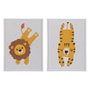 Cuadro Impresión Felinos 2/M Decoración 30 X 1,80 X 40 cm (Set de 2)