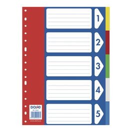 Separadores Dohe Pp Colores A4 5 Pestañas 16 Taladros