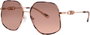 Michael Kors MK1127J-110813 Gafas de sol doradas con cristal rosa