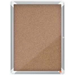 NOBO Vitrina de anuncios Premium Plus con corcho para 4 hojas A4