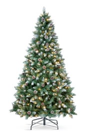 DKD Home Decor Árbol de Navidad Verde 90 x 180 x 90 cm con 250 LEDs