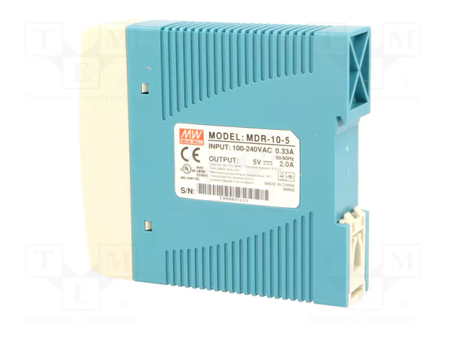 MEAN WELL MDR-10-5 Alimentador de Impulso 10W 5VDC 2A