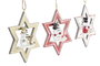 DKD Home Decor Decoración Colgante de Madera Estrella Surtida