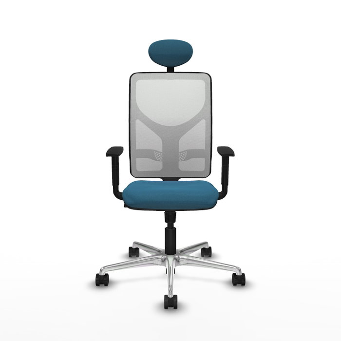 PIQUERAS Y CRESPO Silla de oficina Motilla con mecanismo Sincro, Verde petróleo y Blanco PIQUERAS Y CRESPO Silla de oficina Motilla con mecanismo Sincro, Verde petróleo y Blanco