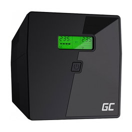 Green Cell SAI/UPS 1000VA 600W Línea Interactiva, Onda Sinusoidal, 230V, 4 Salidas, Puerto USB, Negro, Modelo UPS03
