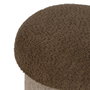 Ixia Pack de 2 Pufs Beige-marrón Tejido 40 x 40 x 48 cm