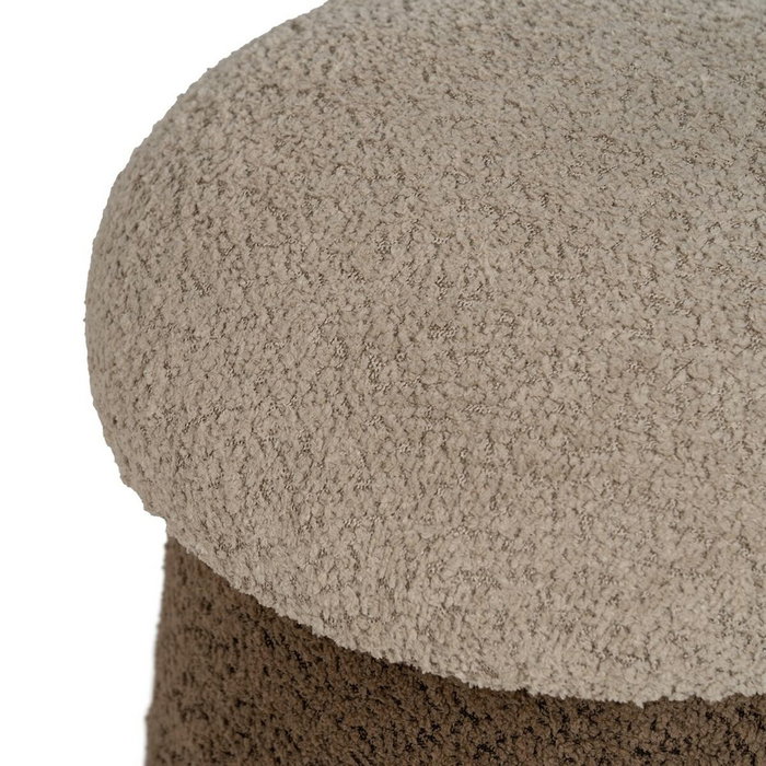 Ixia Pack de 2 Pufs Beige-marrón Tejido 40 x 40 x 48 cm