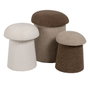 Ixia Pack de 2 Pufs Beige-marrón Tejido 40 x 40 x 48 cm