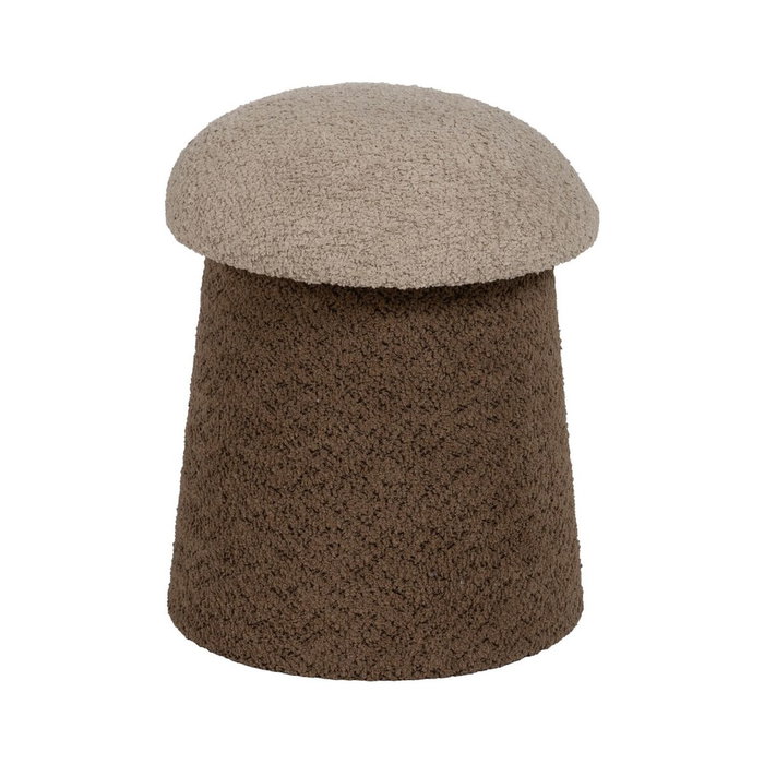 Ixia Pack de 2 Pufs Beige-marrón Tejido 40 x 40 x 48 cm