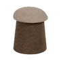 Ixia Pack de 2 Pufs Beige-marrón Tejido 40 x 40 x 48 cm