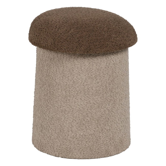 Ixia Pack de 2 Pufs Beige-marrón Tejido 40 x 40 x 48 cm