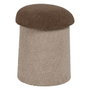 Ixia Pack de 2 Pufs Beige-marrón Tejido 40 x 40 x 48 cm
