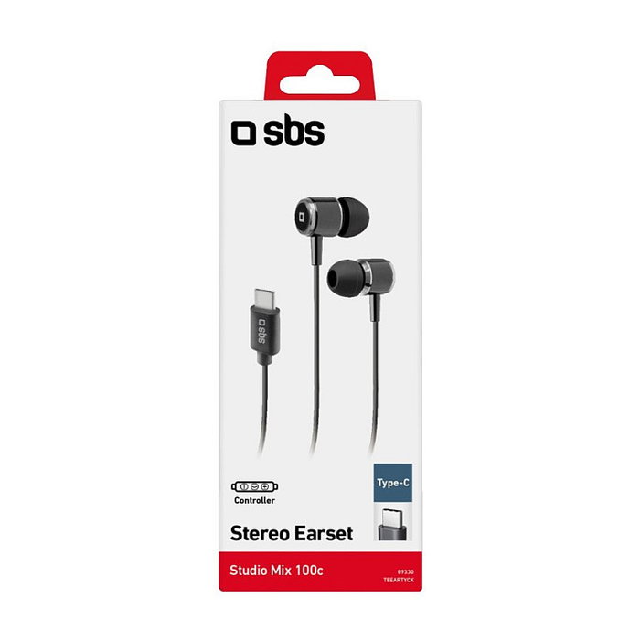 sbs Studio Mix 100C Auriculares USB-C Negro