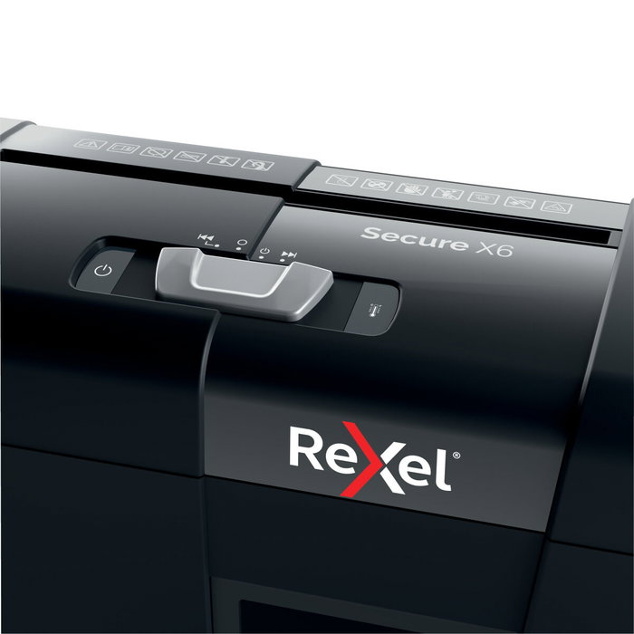 Rexel Secure X6 Destructora de Papel Corte Cruzado Negro
