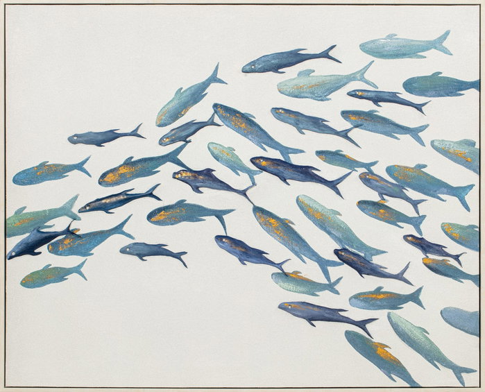 DKD Home Decor Cuadro Atlántico Azul con Motivo de Peces - Lienzo, 102 x 82 cm (2 Unidades) DKD Home Decor Cuadro Atlántico Azul con Motivo de Peces - Lienzo, 102 x 82 cm (2 Unidades)