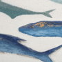 DKD Home Decor Cuadro Atlántico Azul con Motivo de Peces - Lienzo, 102 x 82 cm (2 Unidades)