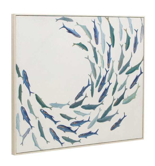 DKD Home Decor Cuadro Atlántico Azul con Motivo de Peces - Lienzo, 102 x 82 cm (2 Unidades) DKD Home Decor Cuadro Atlántico Azul con Motivo de Peces - Lienzo, 102 x 82 cm (2 Unidades)
