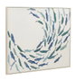 DKD Home Decor Cuadro Atlántico Azul con Motivo de Peces - Lienzo, 102 x 82 cm (2 Unidades)