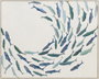 DKD Home Decor Cuadro Atlántico Azul con Motivo de Peces - Lienzo, 102 x 82 cm (2 Unidades)