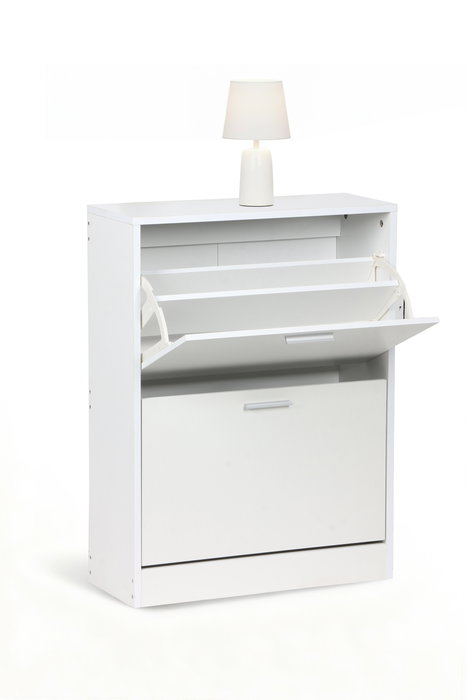 Inde Mueble Zapatero 2 Niveles Color Blanco