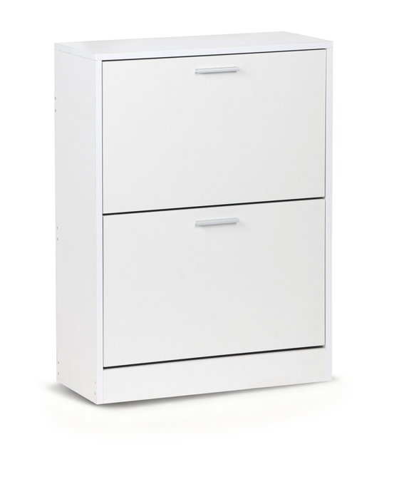 Inde Mueble Zapatero 2 Niveles Color Blanco