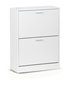 Inde Mueble Zapatero 2 Niveles Color Blanco