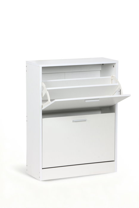 Inde Mueble Zapatero 2 Niveles Color Blanco
