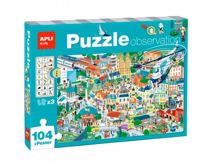 Apli Puzle Educativo de Observación de la Ciudad 104 Piezas Apli Puzle Educativo de Observación de la Ciudad 104 Piezas