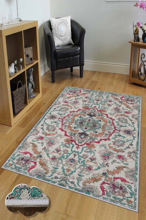 Conceptum Hmnt698 Alfombra para Pasillo 80x150 cm, Poliéster, Impresión Digital 3D, Antibacteriana, Antideslizante, Lavable
