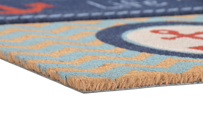 DKD Home Decor Felpudo Atlantico Azul Marino Turquesa 40 x 1.5 x 60 cm (6 Unidades)