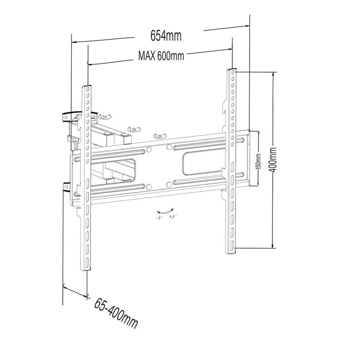 Soporte de Pared MacLean 80" 50 kg