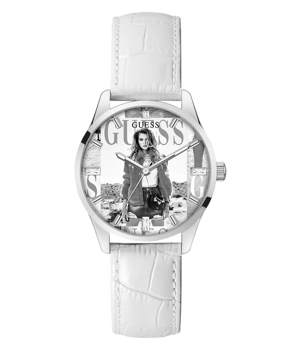 Guess GW0289L1 Reloj para Mujer con Correa de Cuero Blanca Guess GW0289L1 Reloj para Mujer con Correa de Cuero Blanca