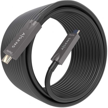 Aisens Cable USB 3.1 Tipo-C AOC A157-0883 Macho - Macho, Hasta 60W, 10Gbps, 15m, Negro