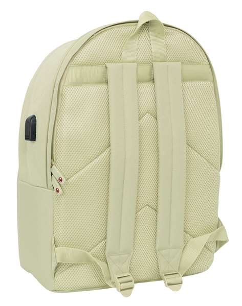 El Ganso Basics Mochila Doble para Portátil 15,6" con USB, Beige, 31x44x18 cm
