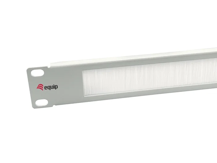 EQUIP Panel Pasacables con Cepillo 10 de 1U, Gris Claro