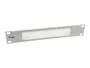 Equip 327533 Panel pasacables con cepillo para rack, Acero, Gris claro (RAL 7035), Capacidad 1U